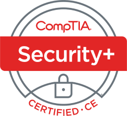 A picture of the CompTIA Security+ certification logo.